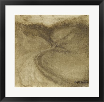 Framed Landscape With Winding Road Print