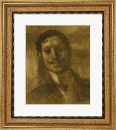 Framed Portrait Of A Man, Said To Be Marcel Proust Print