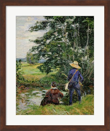 Framed Anglers, c. 1885 Print