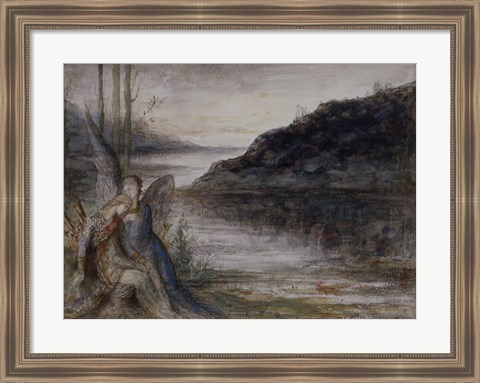 Framed Evening And The Sorrow Print