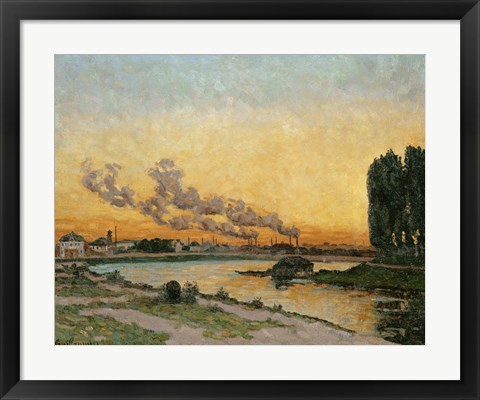 Framed Sunset At Ivry, 1874 Print