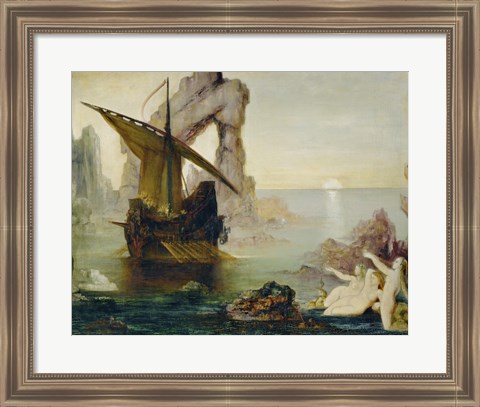 Framed Ulysses And The Sirens, 1875-1880 Print