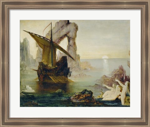 Framed Ulysses And The Sirens, 1875-1880 Print