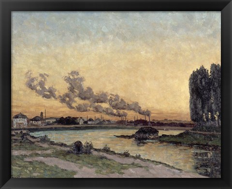 Framed Sunset At Ivry, 1878 Print