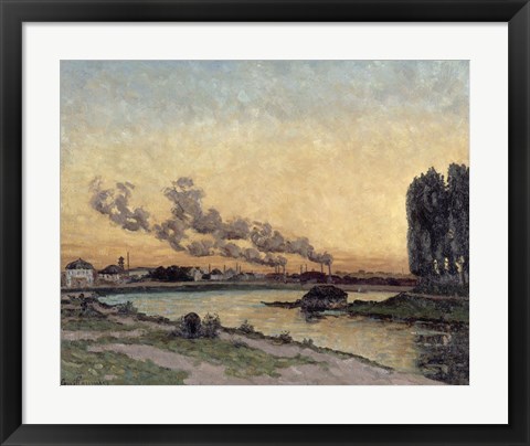 Framed Sunset At Ivry, 1878 Print