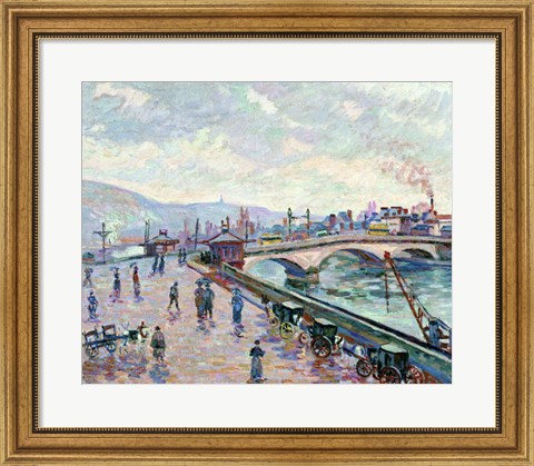 Framed Seine-River At Rouen Print