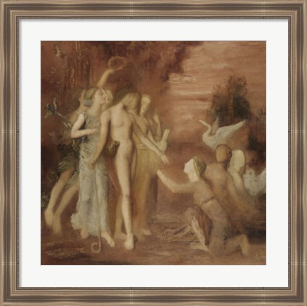 Framed Hesiod And The Muses Print