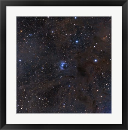 Framed bright star VdB 16, dust and nebulosity in the Constellation Aries Print