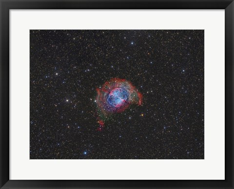 Framed Messier 27, the Dumbbell Nebula Print
