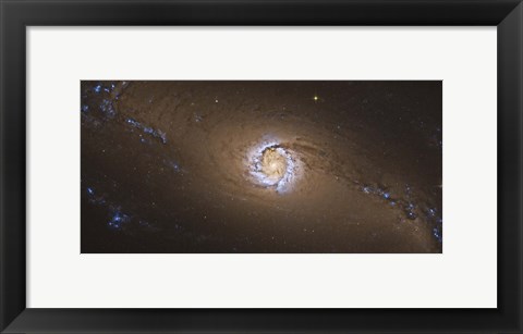 Framed NGC 1097, a barred spiral galaxy in the Constellation Fornax Print