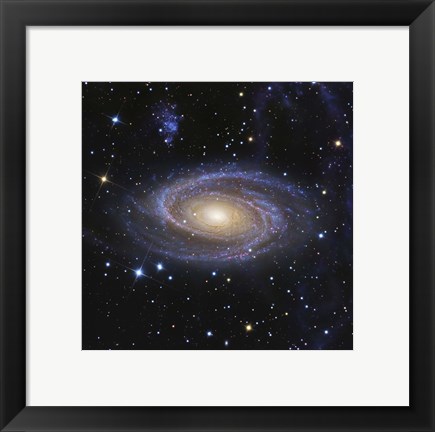 Framed Messier 81, or Bode&#39;s Galaxy, is a spiral galaxy located in the Constellation Ursa Major Print