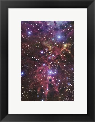 Framed stellar nursery located towards the Constellation of Monoceros Print