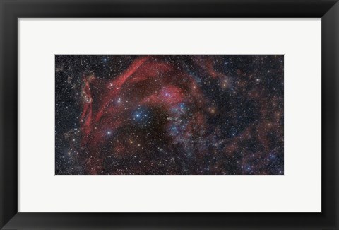 Framed Large complex of dust and gas in the Constellations Lacerta and Pegasus Print