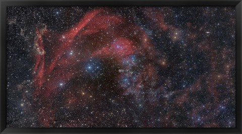 Framed Large complex of dust and gas in the Constellations Lacerta and Pegasus Print