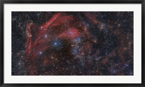 Framed Large complex of dust and gas in the Constellations Lacerta and Pegasus Print