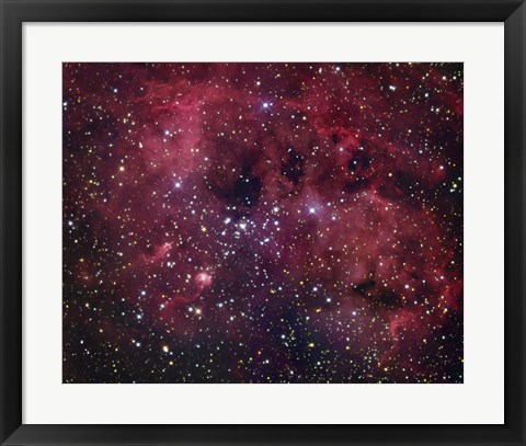 Framed IC 410 emission Nebula in Auriga Print