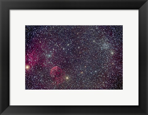 Framed Jellyfish Nebula and associated Nebulosity Print