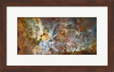 Framed Central region of the Carina Nebula Print