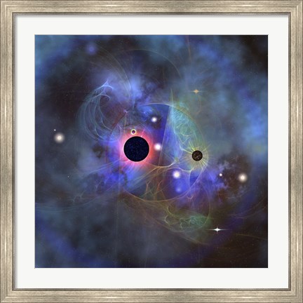 Framed Beautiful stars, black holes and Nebulae Print