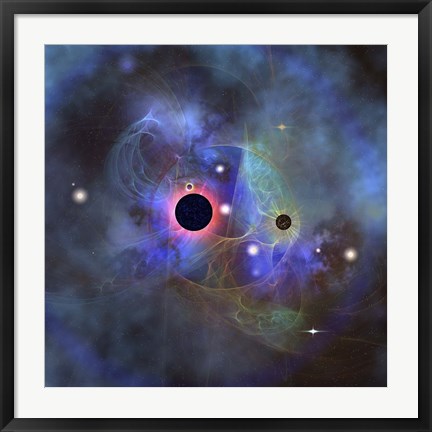 Framed Beautiful stars, black holes and Nebulae Print