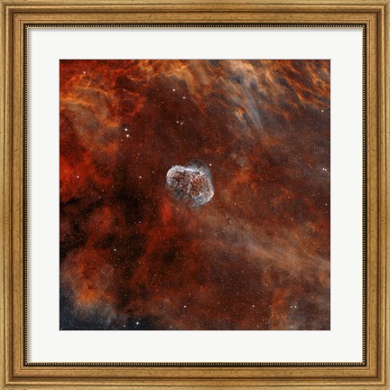 Framed Crescent Nebula with Soap-Bubble Nebula II Print