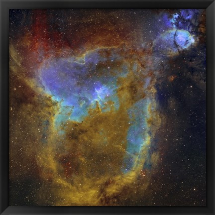 Framed IC 1805, the Heart Nebula I Print