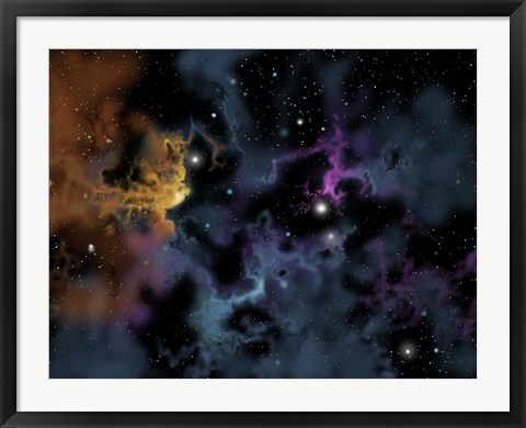 Framed Gaseous Nebula from which star formation may occur Print