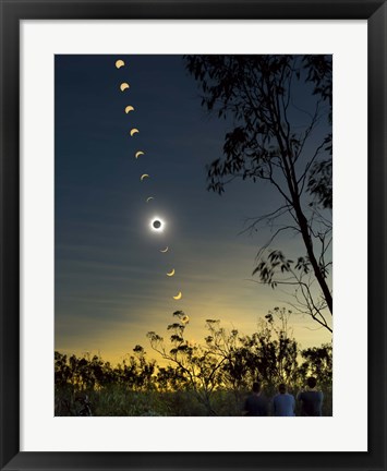 Framed Solar Eclipse composite, Queensland, Australia I Print