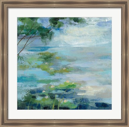 Framed Lily Pond I Print