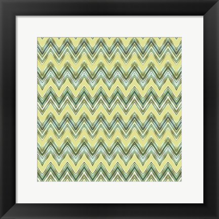 Framed Chevron Waves III Print