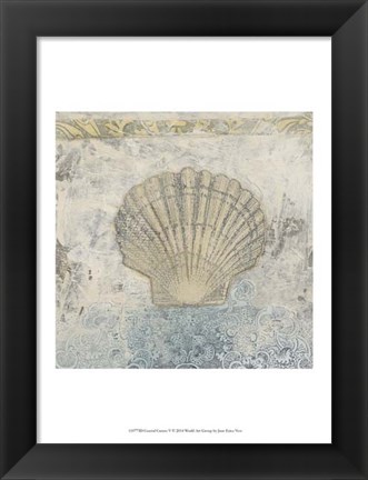 Framed Coastal Cameo V Print