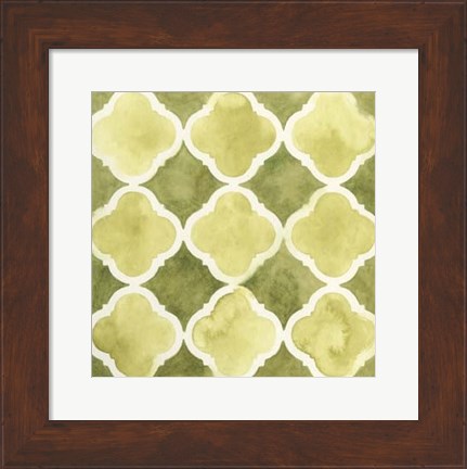 Framed Watercolor Tile IV Print