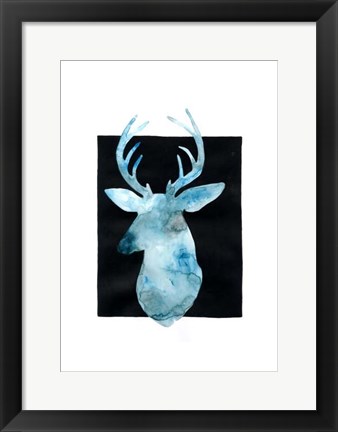 Framed White Tail Bust II Print