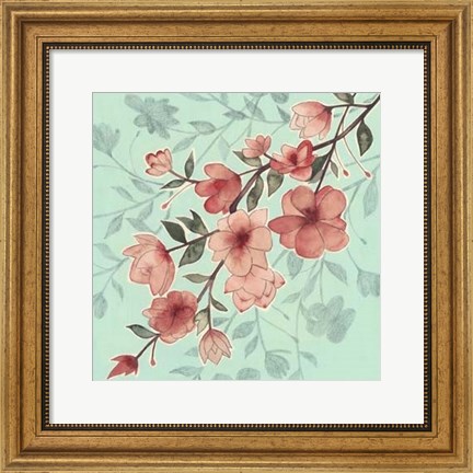 Framed Cherry Blossom Shadows II Print