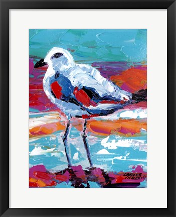 Framed Seaside Birds I Print