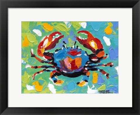 Framed Seaside Crab I Print