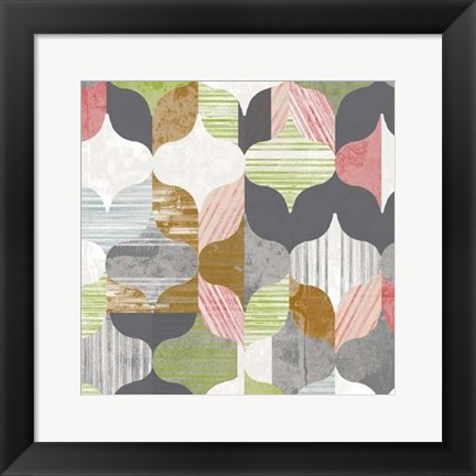 Framed Arabesque Shapes II Print