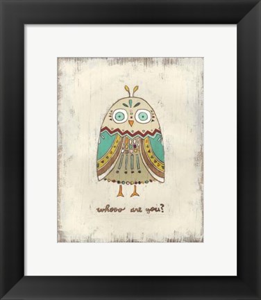 Framed Hoots I Print