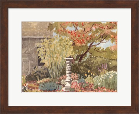 Framed Watercolor Garden I Print