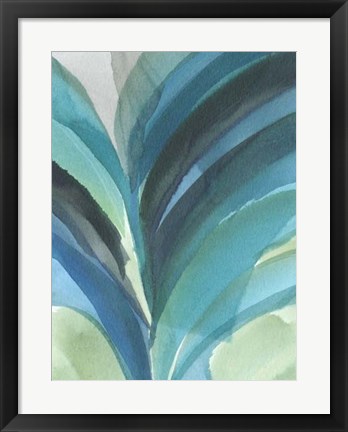 Framed Big Blue Leaf II Print