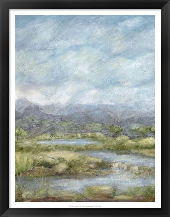 Framed Green Pastures I Print