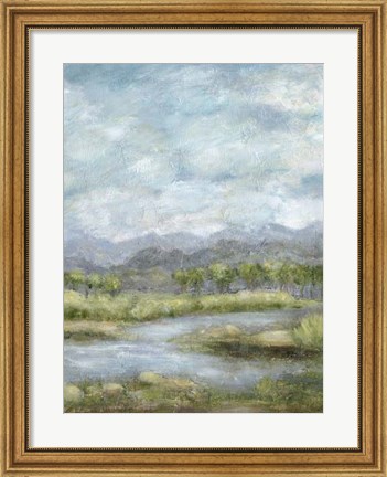 Framed Green Pastures II Print