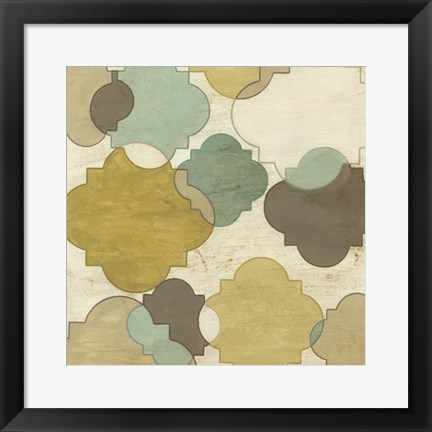 Framed Quatrefoil Overlay I Print