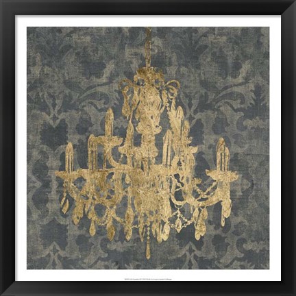 Framed Gilt Chandelier III Print