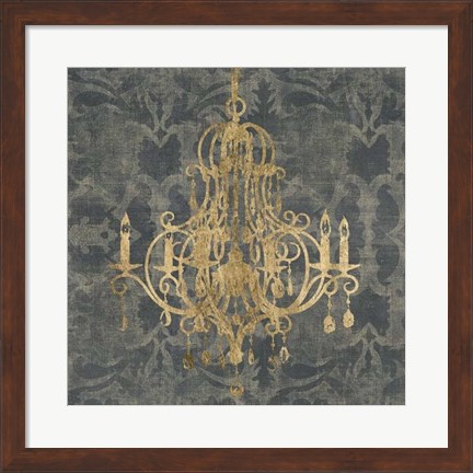 Framed Gilt Chandelier IV Print