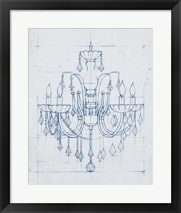 Framed Chandelier Draft I Print