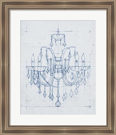 Framed Chandelier Draft I Print