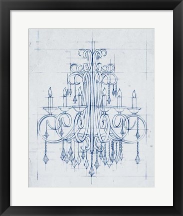 Framed Chandelier Draft II Print