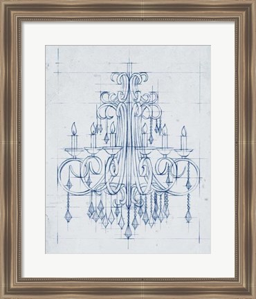 Framed Chandelier Draft II Print