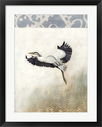 Framed Waterbirds in Mist IV Print